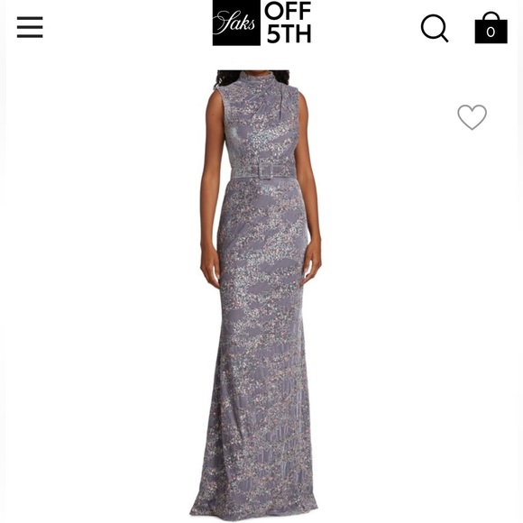 ✨Badgley Mischka Sequined Velvet Gown✨ - Picture 1 of 10
